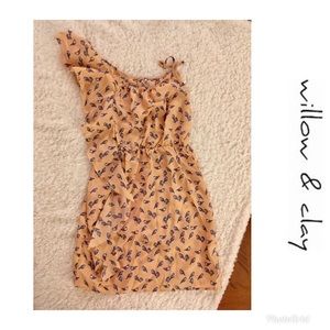 Willow & Clay Cream Dress with Bird Print